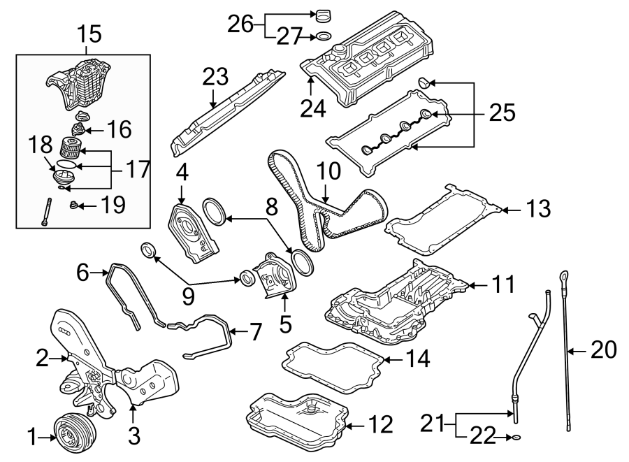 ENGINE / TRANSAXLE. ENGINE PARTS.