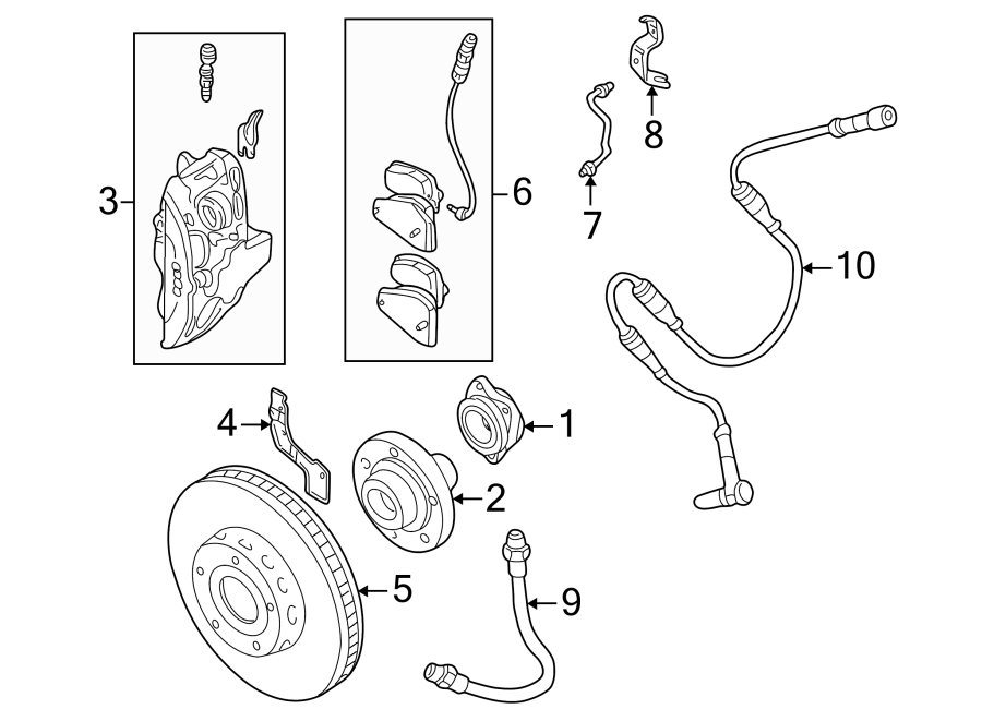 FRONT SUSPENSION. BRAKE COMPONENTS.