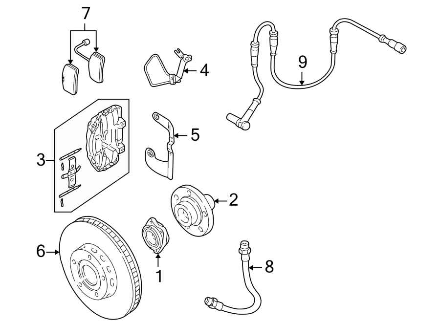 2FRONT SUSPENSION. BRAKE COMPONENTS.https://images.simplepart.com/images/parts/motor/fullsize/1360209.png