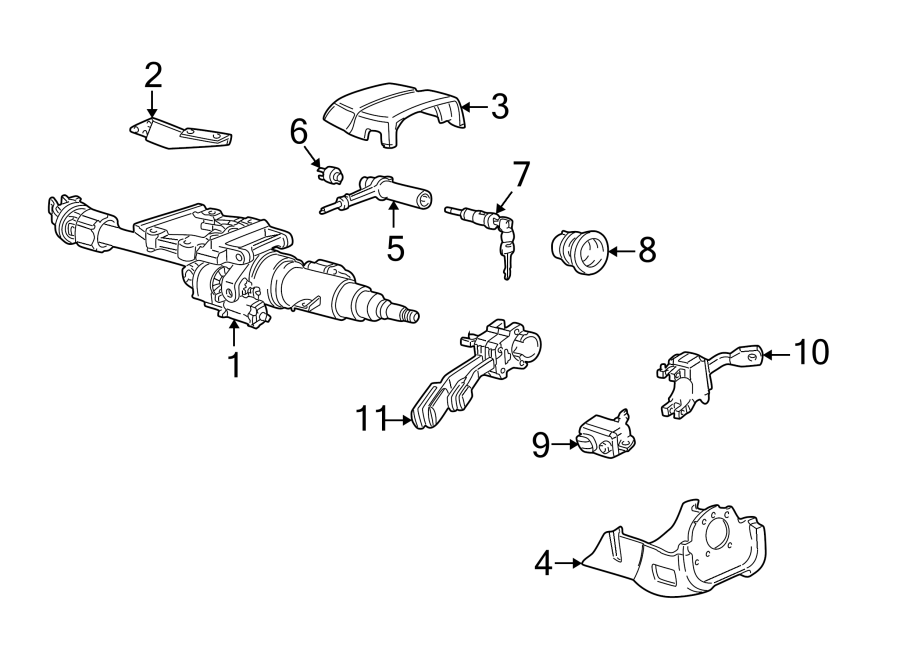 8STEERING COLUMN ASSEMBLY.https://images.simplepart.com/images/parts/motor/fullsize/1360240.png