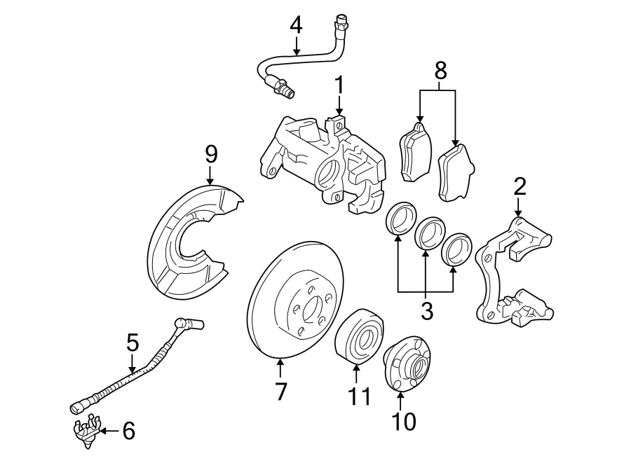 REAR SUSPENSION. BRAKE COMPONENTS.