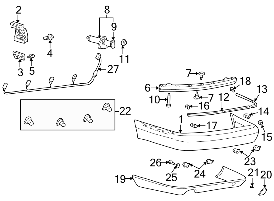 2REAR BUMPER. BUMPER & COMPONENTS.https://images.simplepart.com/images/parts/motor/fullsize/1360500.png