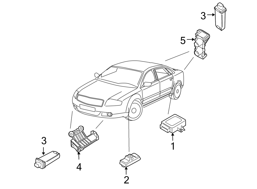 Diagram TIRE PRESSURE MONITOR COMPONENTS. for your Audi A5  