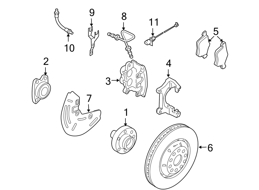 FRONT SUSPENSION. BRAKE COMPONENTS.