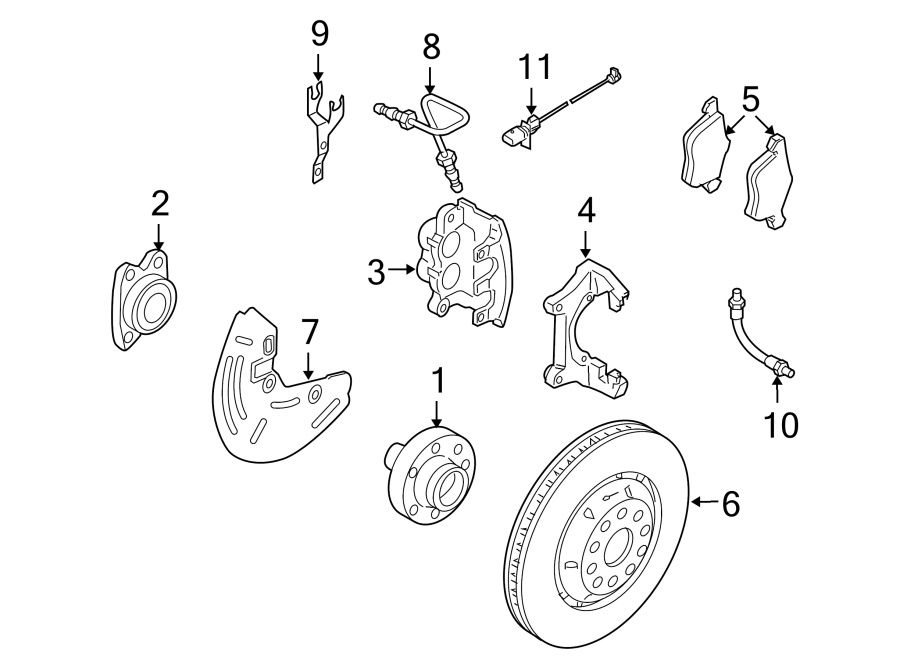 FRONT SUSPENSION. BRAKE COMPONENTS.