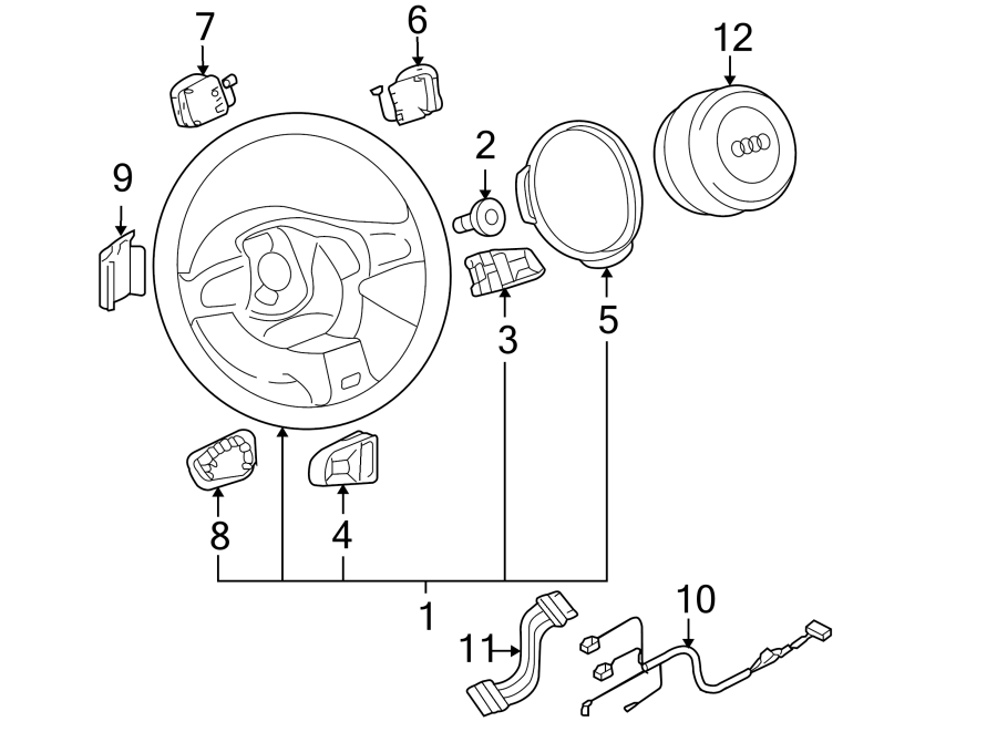 STEERING WHEEL & TRIM.