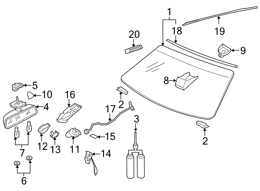 13WINDSHIELD. GLASS. REVEAL MOLDINGS.https://images.simplepart.com/images/parts/motor/fullsize/1361290.png