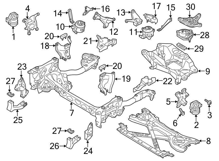 Engine / transaxle. Engine & TRANS mounting.