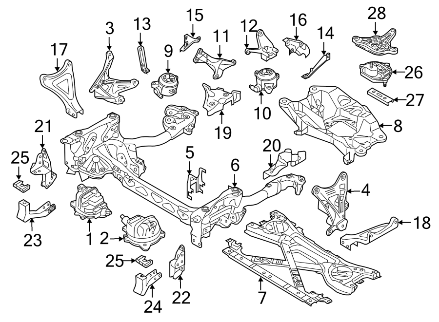 ENGINE / TRANSAXLE. ENGINE & TRANS MOUNTING.