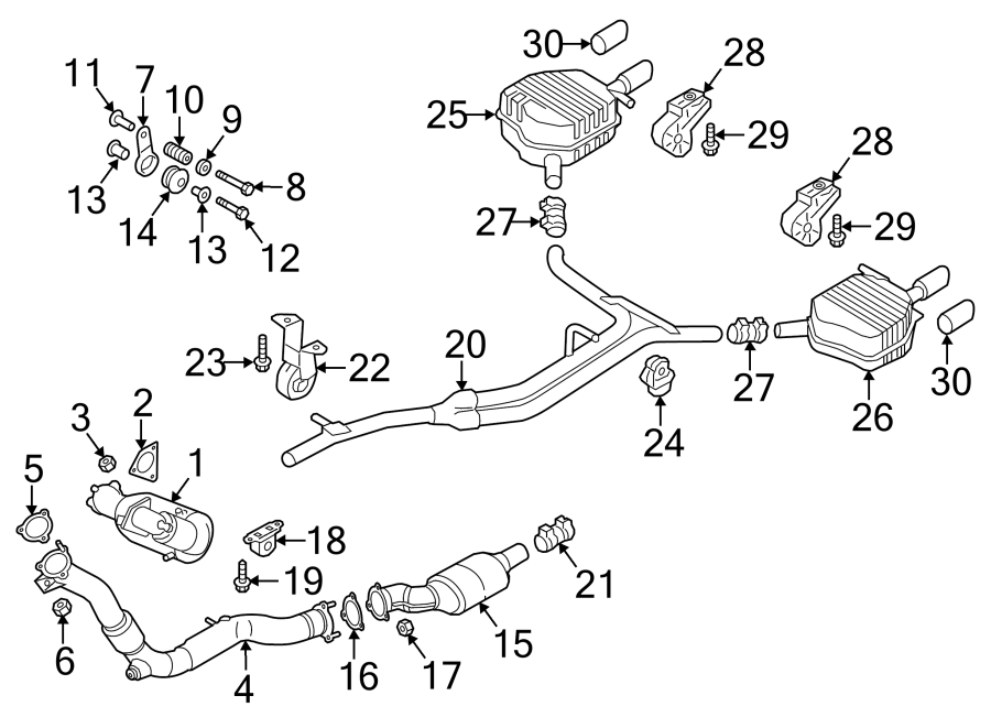 24EXHAUST SYSTEM. EXHAUST COMPONENTS.https://images.simplepart.com/images/parts/motor/fullsize/1362419.png