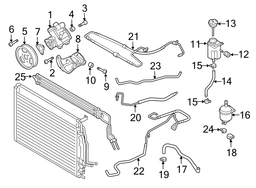 STEERING GEAR & LINKAGE. PUMP & HOSES.