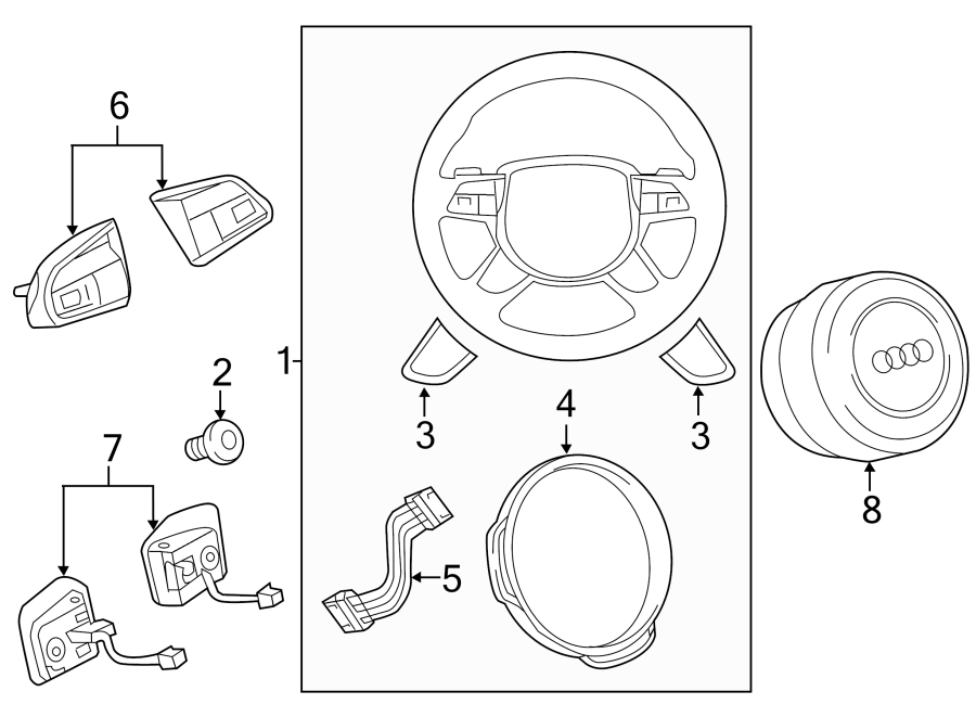 STEERING WHEEL & TRIM.