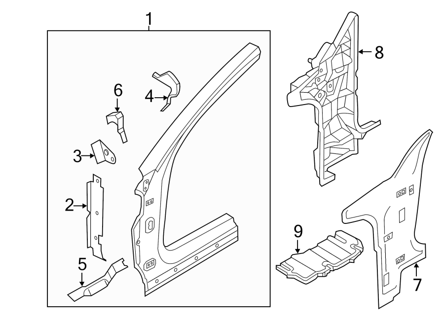 9PILLARS. ROCKER & FLOOR. HINGE PILLAR.https://images.simplepart.com/images/parts/motor/fullsize/1362750.png