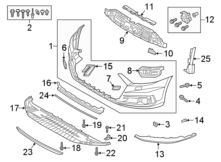 13Front bumper. Bumper & components.https://images.simplepart.com/images/parts/motor/fullsize/1363006.png