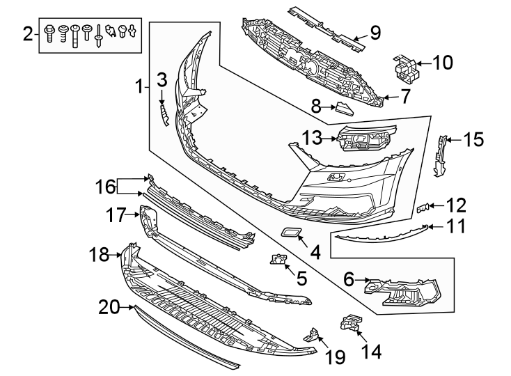 7Front bumper. Bumper & components.https://images.simplepart.com/images/parts/motor/fullsize/1363007.png