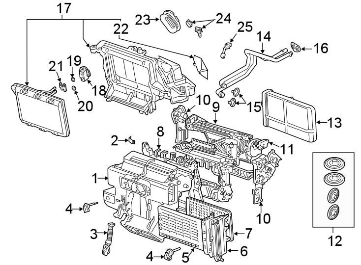 AIR CONDITIONER & HEATER. HEATER COMPONENTS.