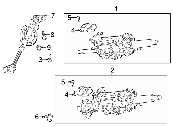 1Steering column assembly.https://images.simplepart.com/images/parts/motor/fullsize/1363425.png