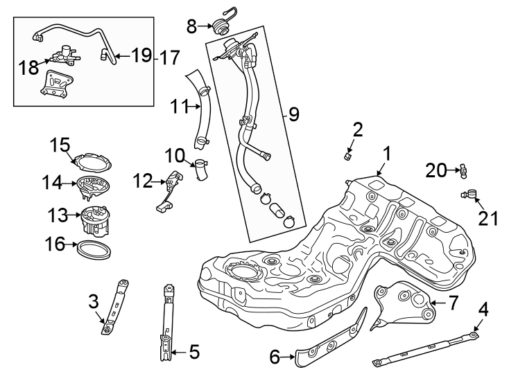 15Fuel system components.https://images.simplepart.com/images/parts/motor/fullsize/1363787.png