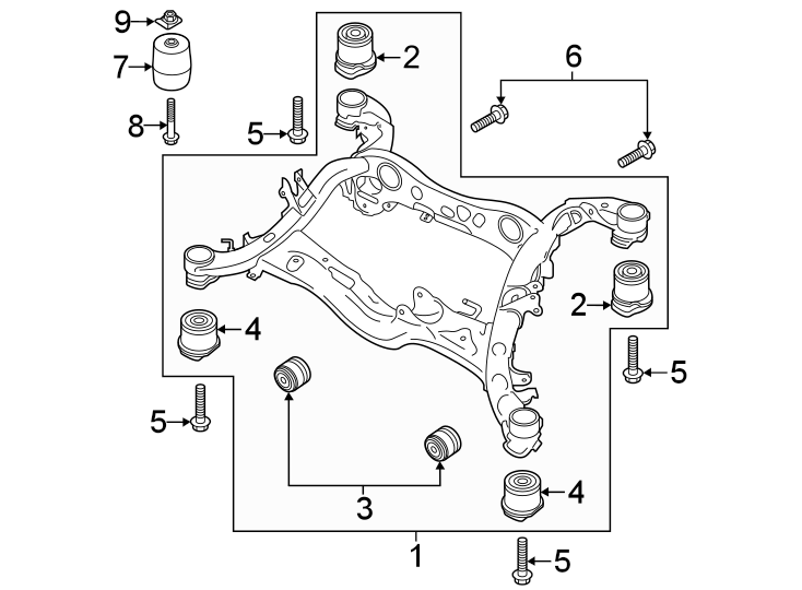 9Rear suspension. Suspension mounting.https://images.simplepart.com/images/parts/motor/fullsize/1363836.png