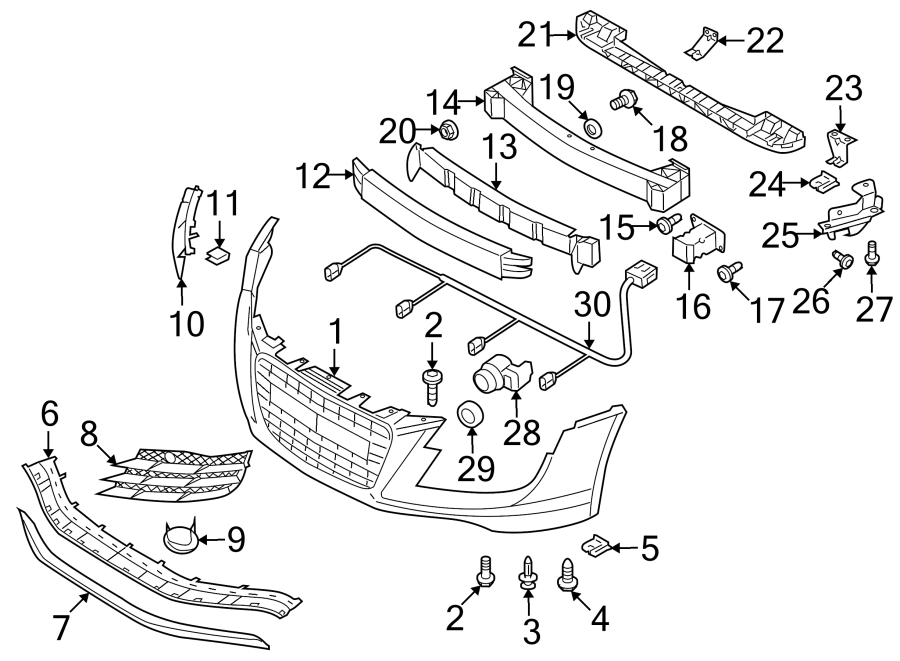 2FRONT BUMPER. BUMPER & COMPONENTS.https://images.simplepart.com/images/parts/motor/fullsize/1365006.png