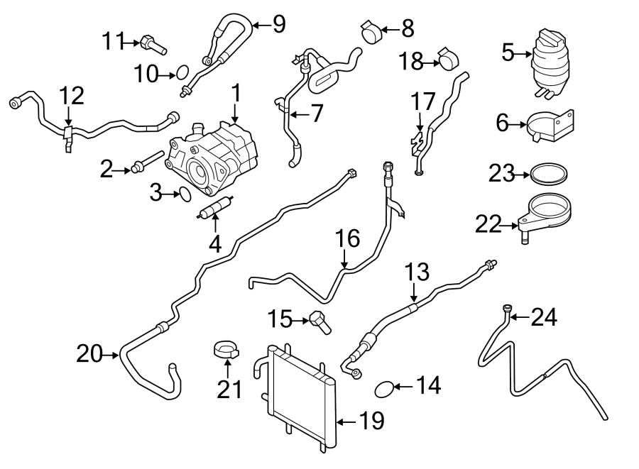 STEERING GEAR & LINKAGE. PUMP & HOSES.