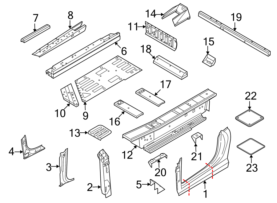 22PILLARS. ROCKER & FLOOR. APERTURE PANEL. FLOOR & RAILS. HINGE PILLAR.https://images.simplepart.com/images/parts/motor/fullsize/1365325.png