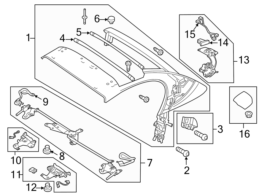 13CONVERTIBLE TOP. FRAME & COMPONENTS.https://images.simplepart.com/images/parts/motor/fullsize/1365327.png