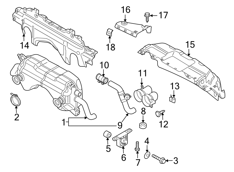 Diagram EXHAUST SYSTEM. EXHAUST COMPONENTS. for your Audi RS4  