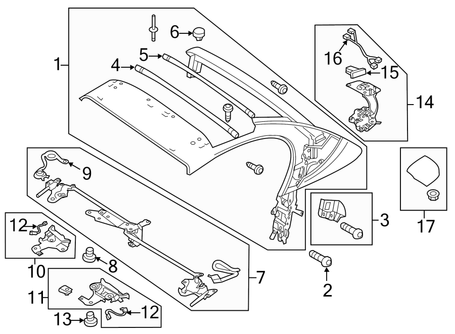 14CONVERTIBLE TOP. FRAME & COMPONENTS.https://images.simplepart.com/images/parts/motor/fullsize/1366435.png