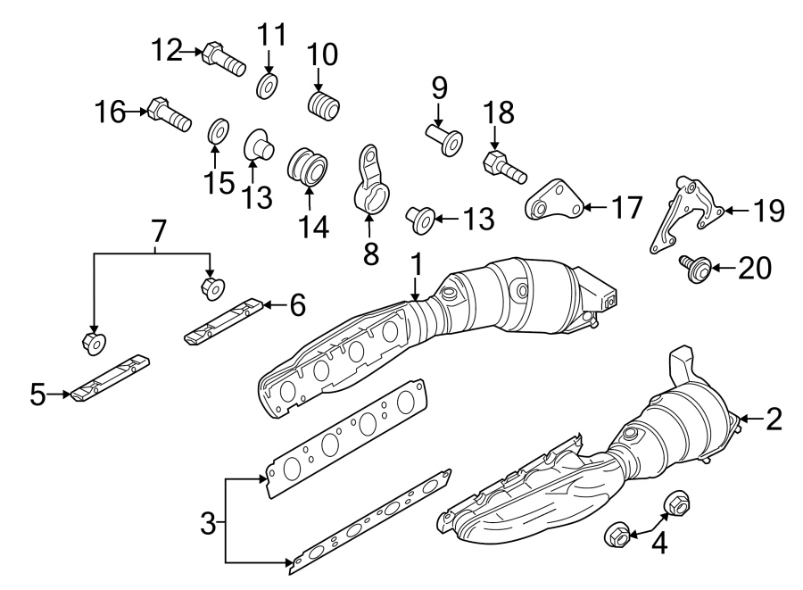 13EXHAUST SYSTEM. EXHAUST MANIFOLD.https://images.simplepart.com/images/parts/motor/fullsize/1366885.png