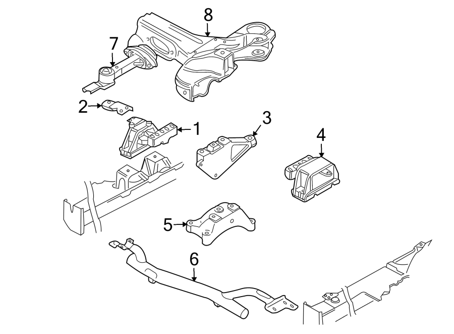 1ENGINE / TRANSAXLE. ENGINE & TRANS MOUNTING.https://images.simplepart.com/images/parts/motor/fullsize/1370142.png