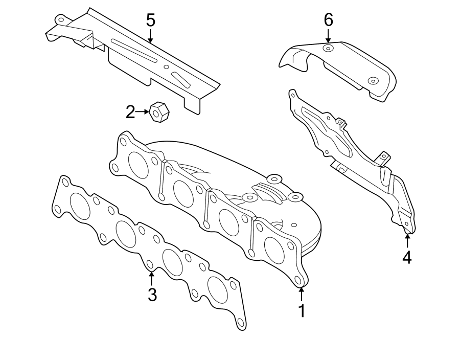 EXHAUST SYSTEM. MANIFOLD.