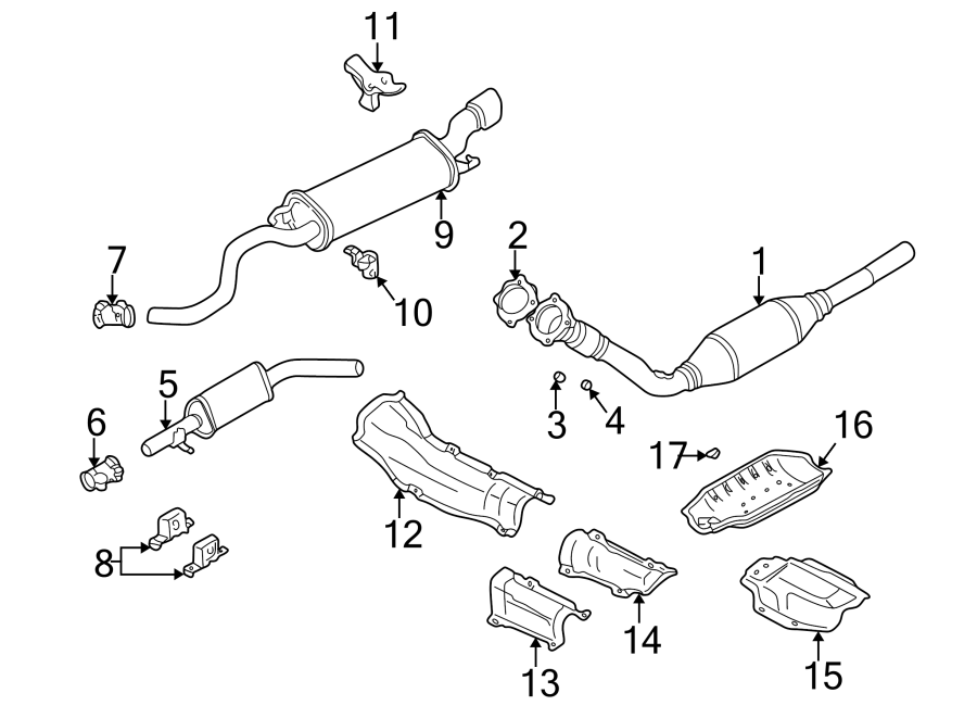 15EXHAUST SYSTEM. EXHAUST COMPONENTS.https://images.simplepart.com/images/parts/motor/fullsize/1370165.png