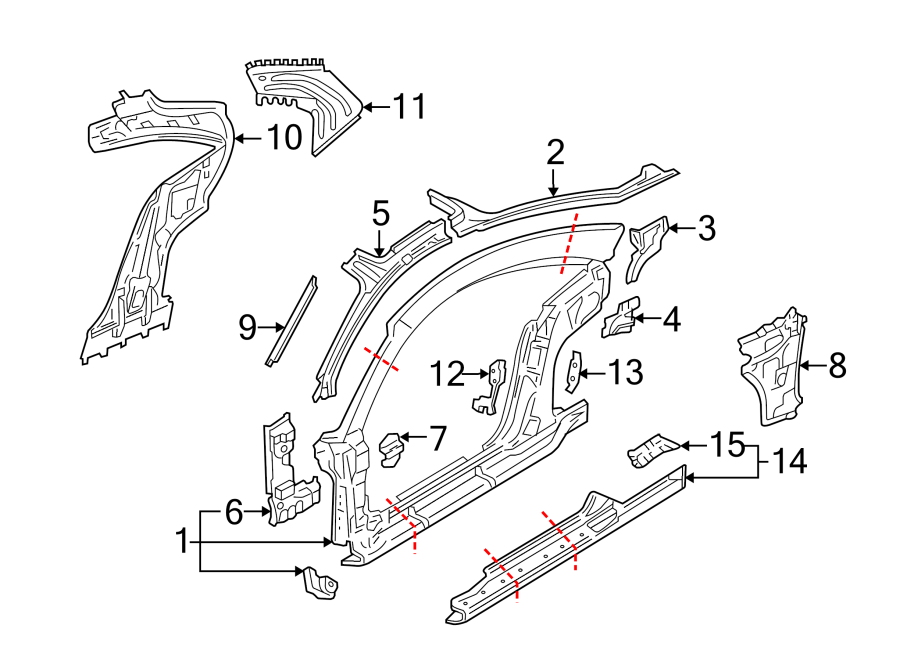 14Pillars. Rocker & floor.https://images.simplepart.com/images/parts/motor/fullsize/1370315.png