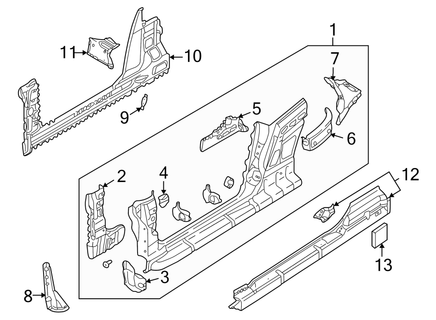 12PILLARS. ROCKER & FLOOR. ROCKER PANEL.https://images.simplepart.com/images/parts/motor/fullsize/1370520.png