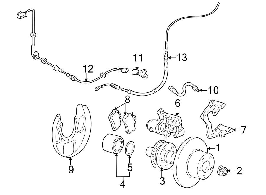 REAR SUSPENSION. BRAKE COMPONENTS.