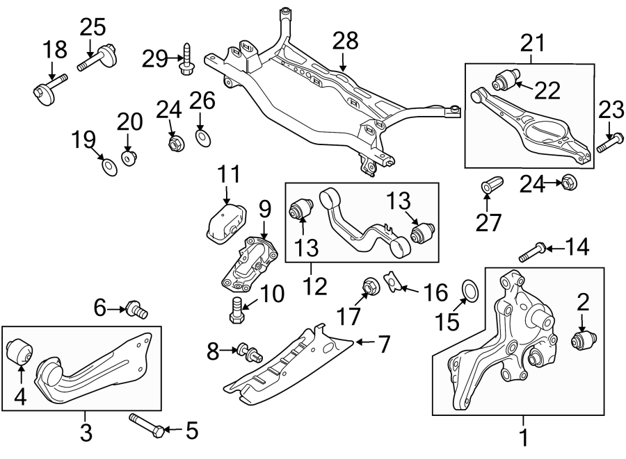 REAR SUSPENSION. SUSPENSION COMPONENTS.