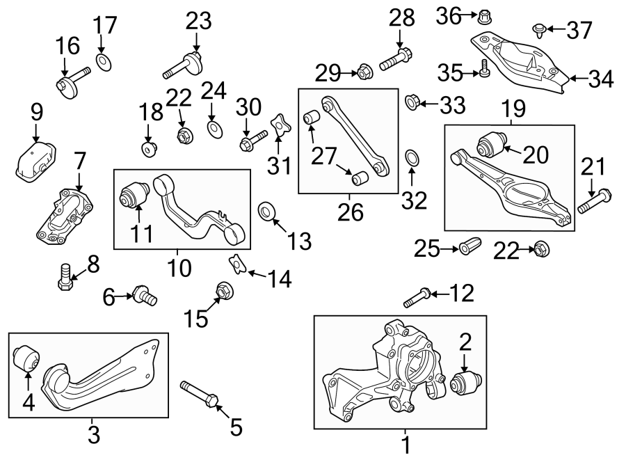 REAR SUSPENSION. SUSPENSION COMPONENTS.