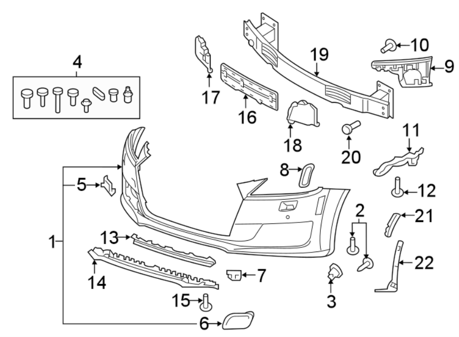 18FRONT BUMPER & GRILLE. BUMPER & COMPONENTS.https://images.simplepart.com/images/parts/motor/fullsize/1372010.png