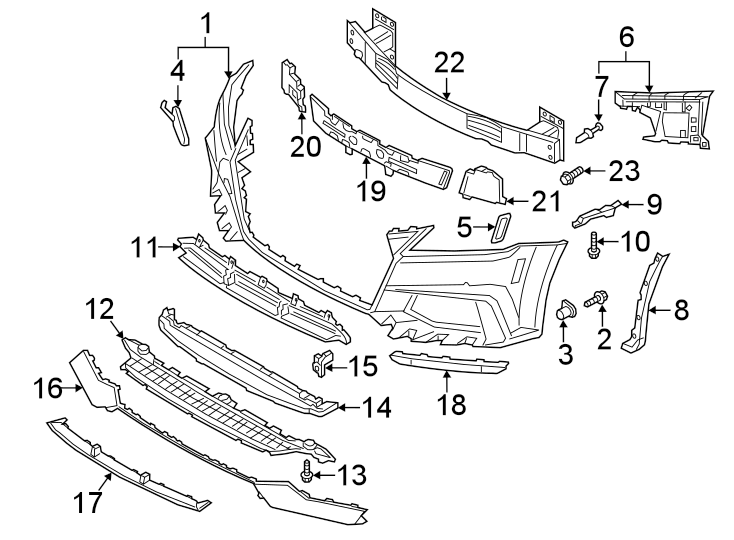 10FRONT BUMPER & GRILLE. BUMPER & COMPONENTS.https://images.simplepart.com/images/parts/motor/fullsize/1372021.png