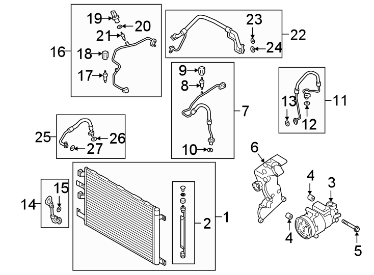 16AIR CONDITIONER & HEATER. COMPRESSOR & LINES. CONDENSER.https://images.simplepart.com/images/parts/motor/fullsize/1372116.png