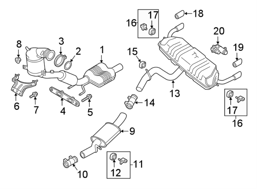 16EXHAUST SYSTEM. EXHAUST COMPONENTS.https://images.simplepart.com/images/parts/motor/fullsize/1372255.png