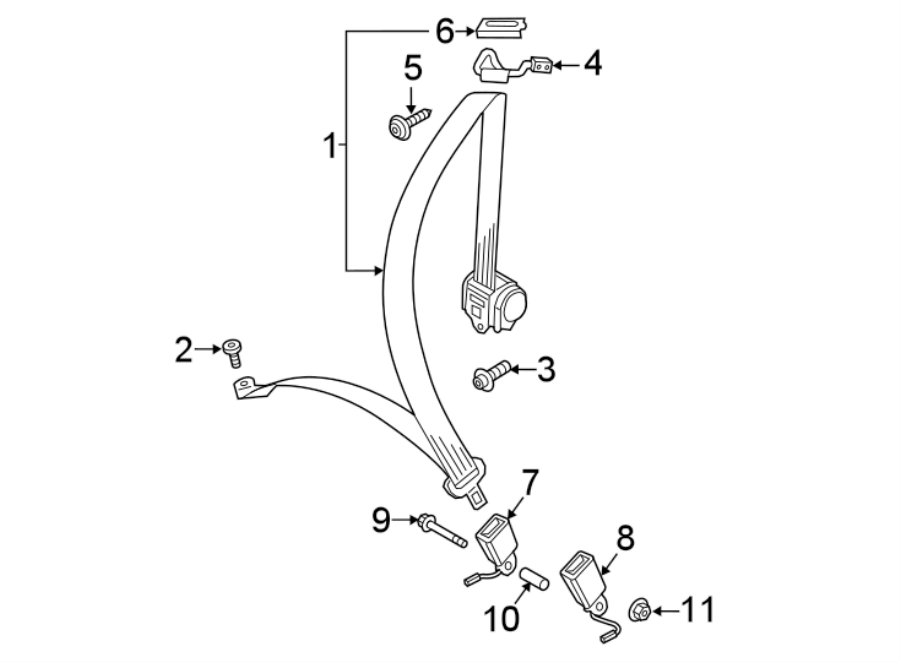 9RESTRAINT SYSTEMS. REAR SEAT BELTS.https://images.simplepart.com/images/parts/motor/fullsize/1372415.png