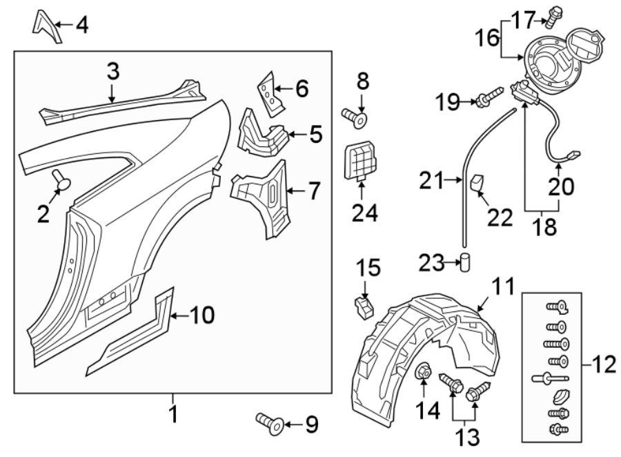 QUARTER PANEL & COMPONENTS.