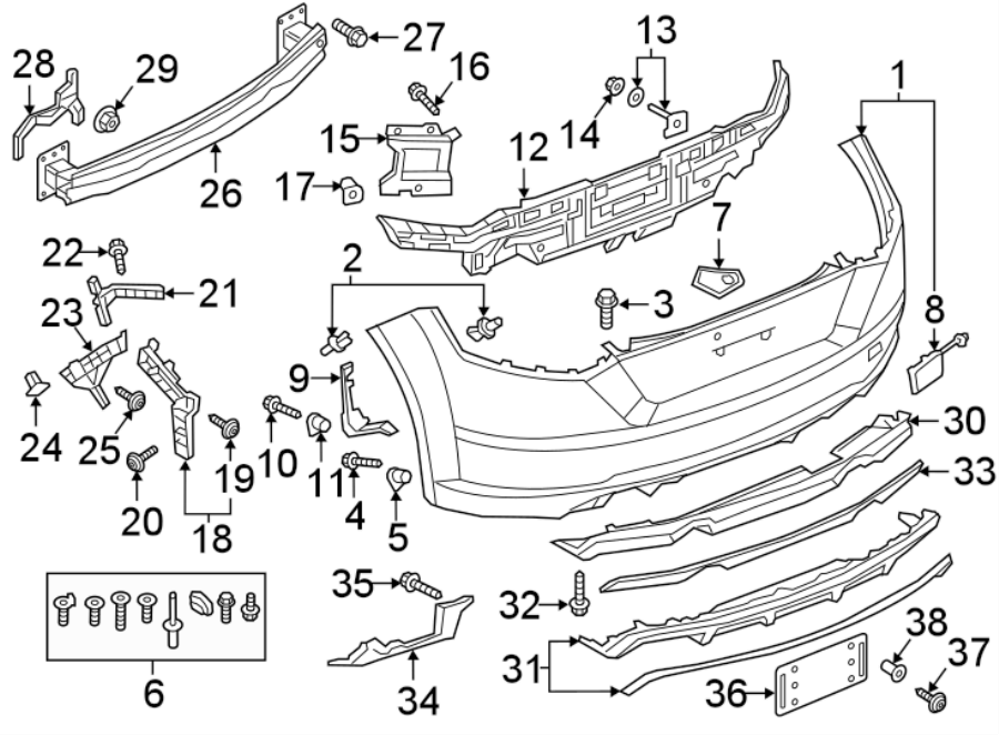 9Rear bumper. Bumper & components.https://images.simplepart.com/images/parts/motor/fullsize/1372825.png