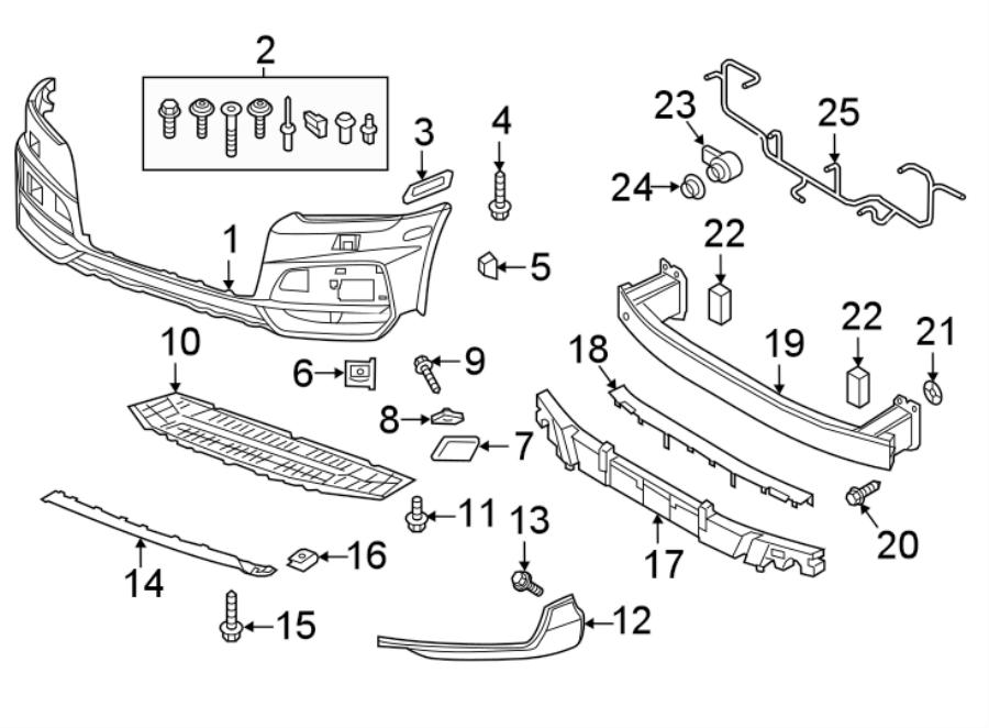 21FRONT BUMPER & GRILLE. BUMPER & COMPONENTS.https://images.simplepart.com/images/parts/motor/fullsize/1375009.png