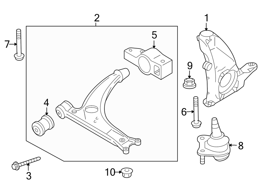 FRONT SUSPENSION. SUSPENSION COMPONENTS.