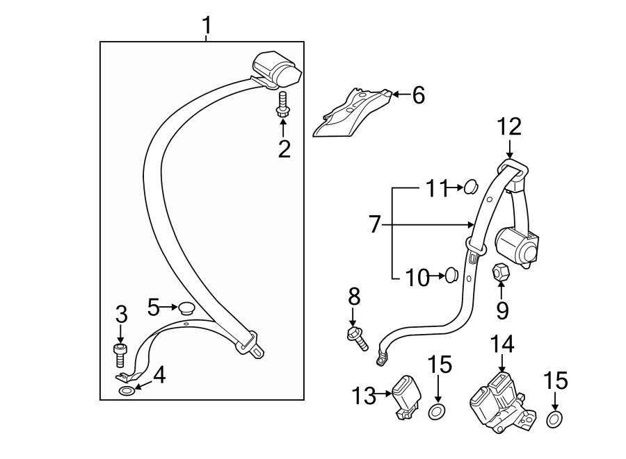 15RESTRAINT SYSTEMS. REAR SEAT BELTS.https://images.simplepart.com/images/parts/motor/fullsize/1375415.png