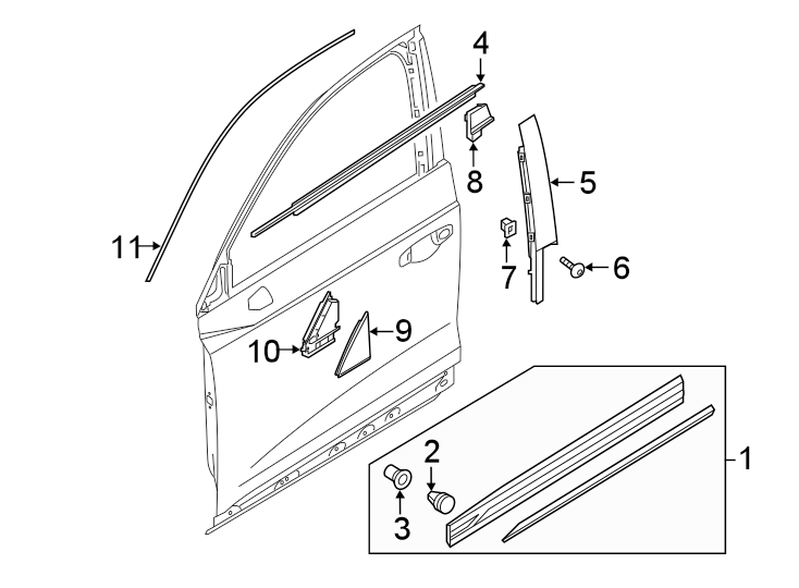 1FRONT DOOR. EXTERIOR TRIM.https://images.simplepart.com/images/parts/motor/fullsize/1376585.png