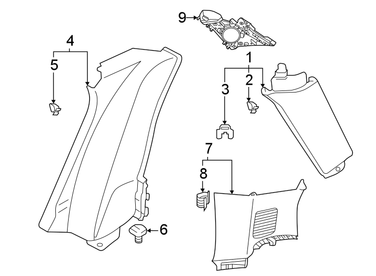 9Quarter panel. Interior trim.https://images.simplepart.com/images/parts/motor/fullsize/1376665.png